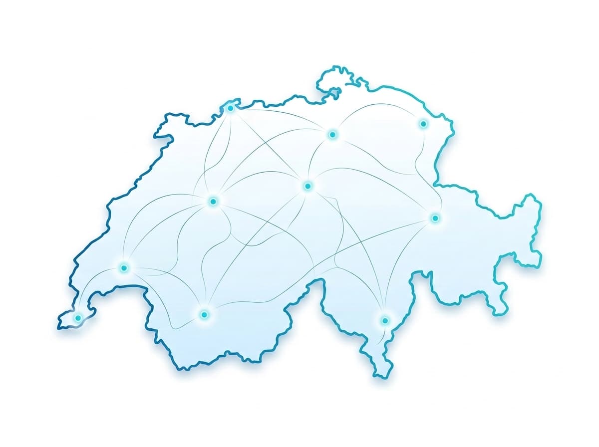 Abdeckungskarte Schweiz — unsere Techniker kommen schweizweit zu Ihnen vor Ort